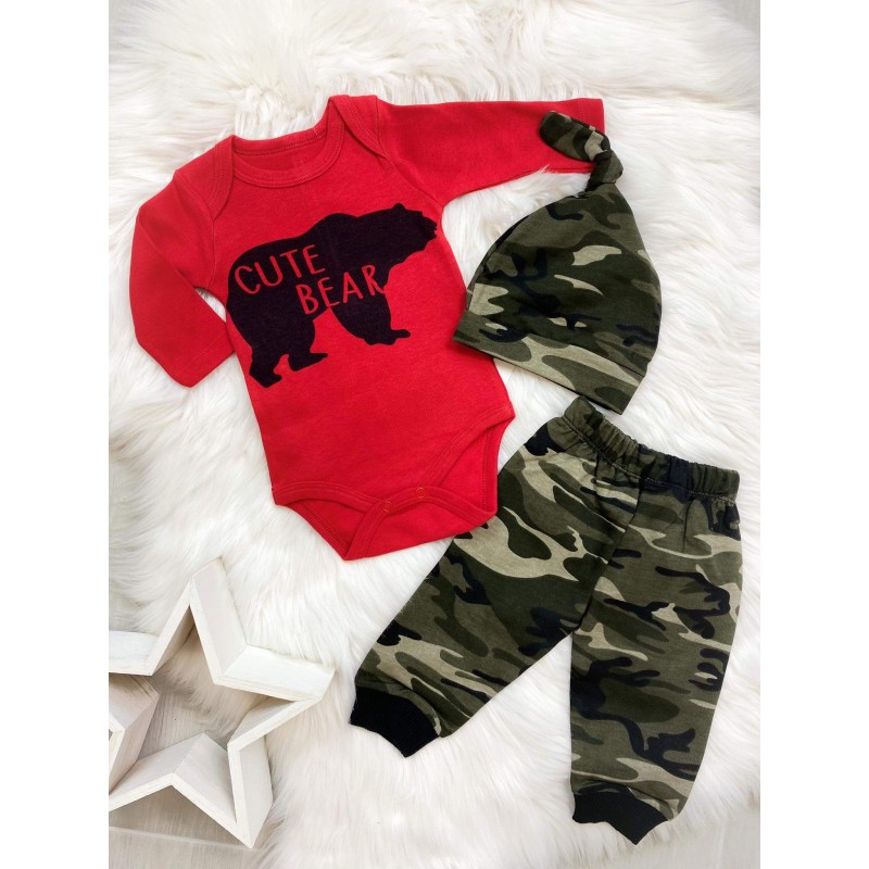 3d. komplektukas "Cute Bear" Red