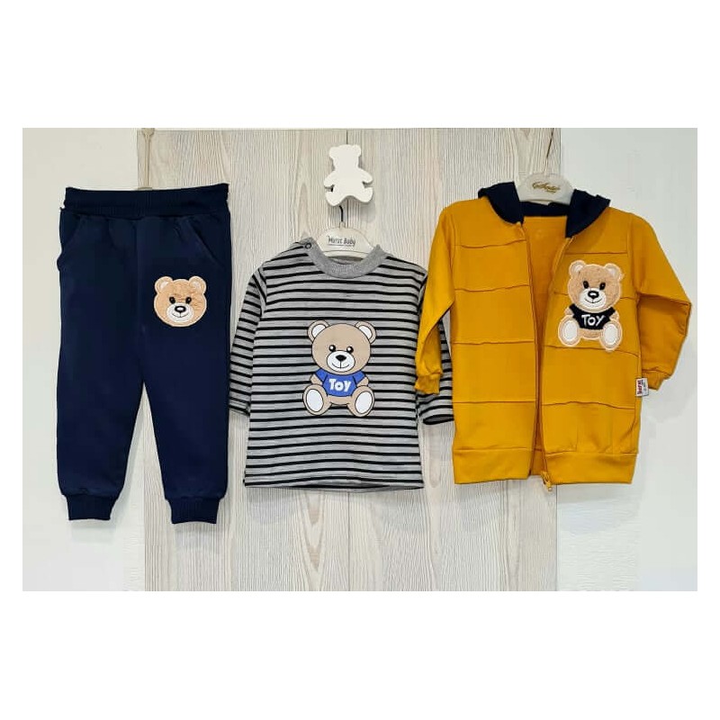 3 d. komplektukas  "BEAR" Yellow/Dark Blue