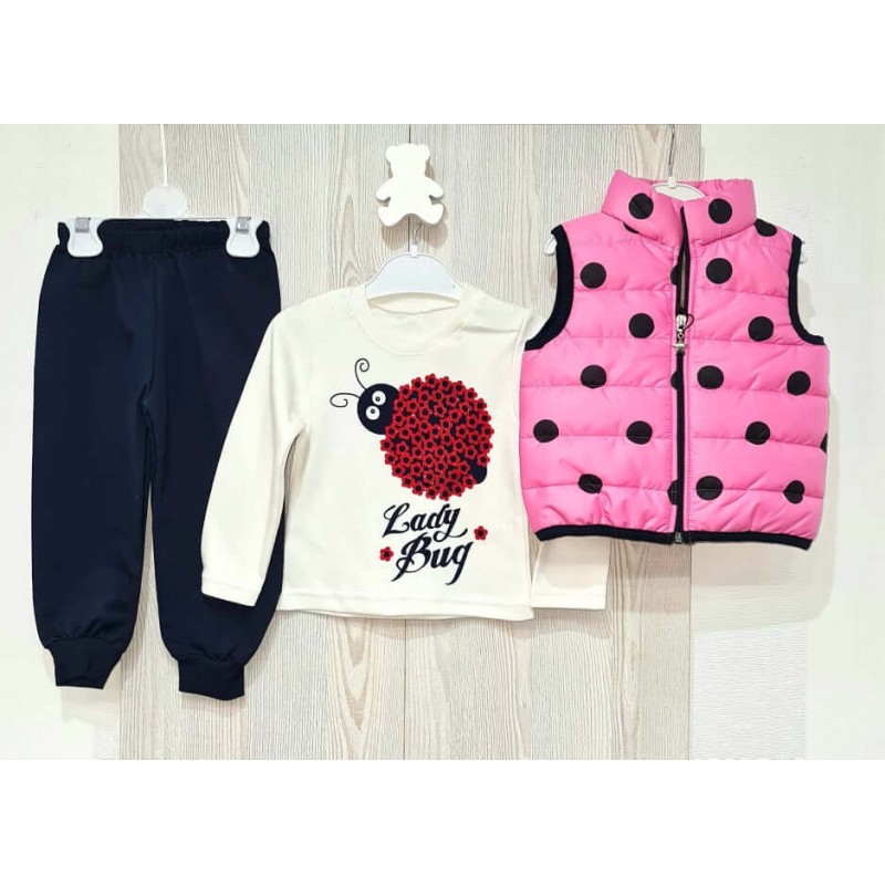 3 d. komplektukas  "Lady Bug" Pink