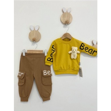 2 dalių komplektukas Bear yellow-brown.