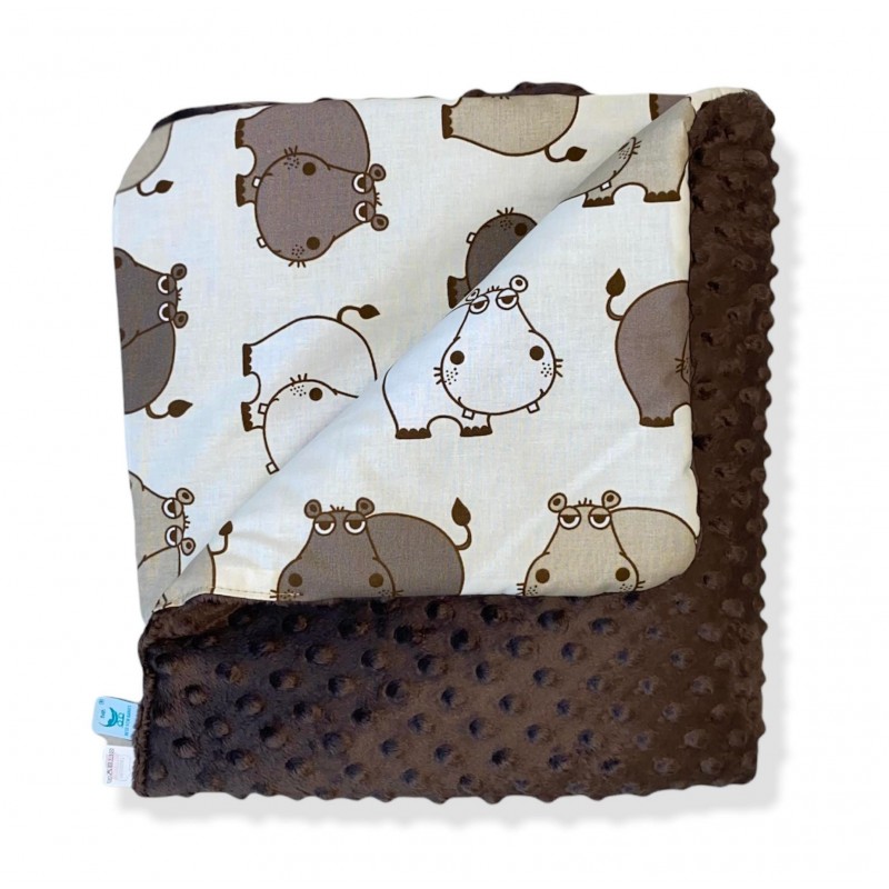 Minky pledas HIPPO 100x75cm.