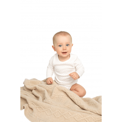 Merino vilnos pledas "Diamond Arian Beige"