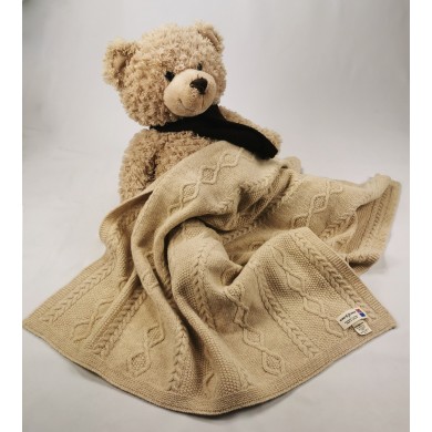 Merino vilnos pledas "Diamond Arian Beige"