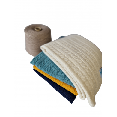 Merino vilnos pledas "Classic Baby Dark Yellow"