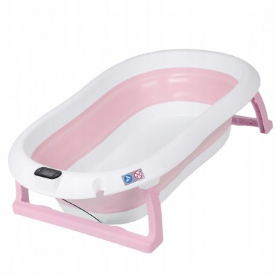 Sulankstoma silikoninė vonelė su pagalvėle PRETTY pink