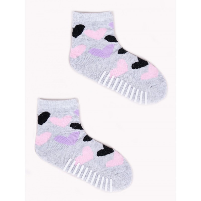 Kojinės su guminiu padu HEARTS/grey