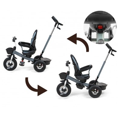 Triratukas MOVI 5 in 1/ Black su pripučiamais ratais.