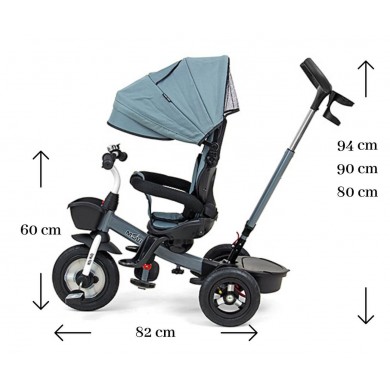 Triratukas MOVI 5 in 1/ Black su pripučiamais ratais.