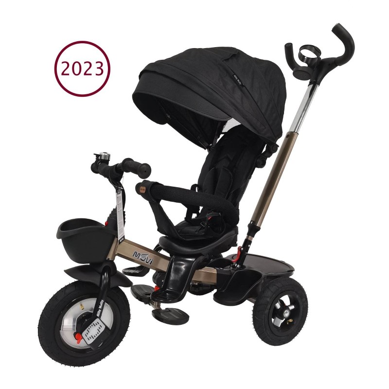 Triratukas MOVI 5 in 1/ Black su pripučiamais ratais.