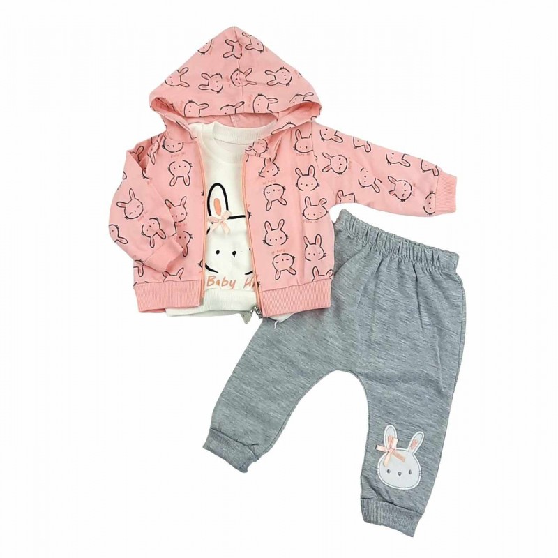 3 d. komplektukas  BABY RABBIT/peach