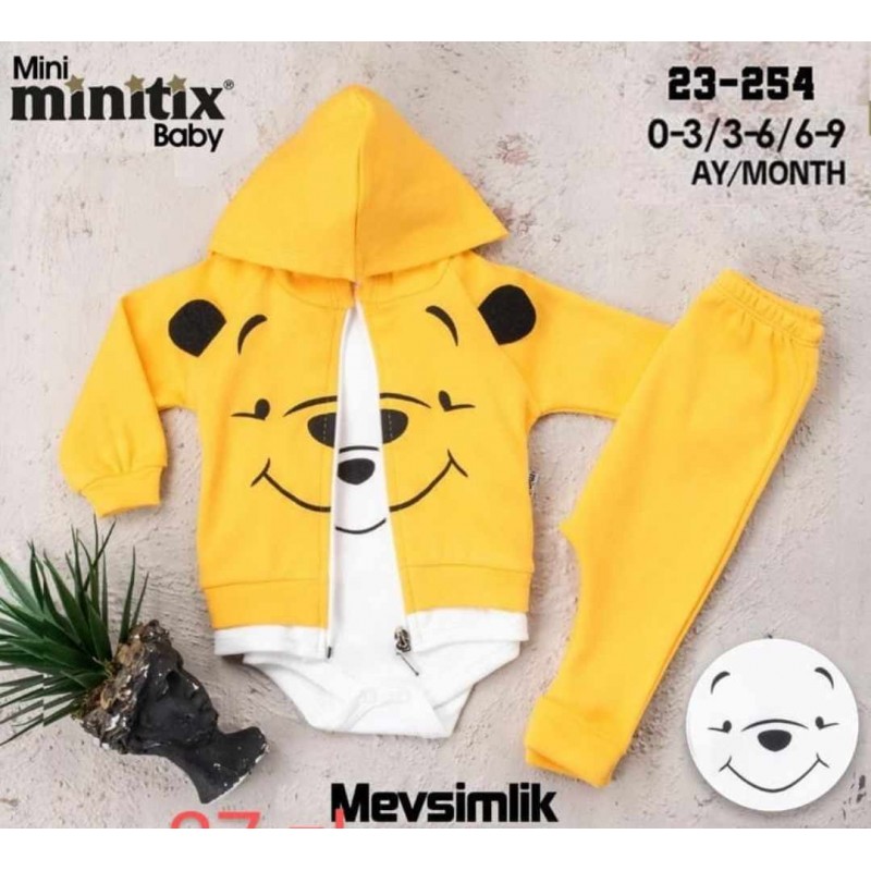 3 d. komplektukas  MY FRIEND POOH / Yellow