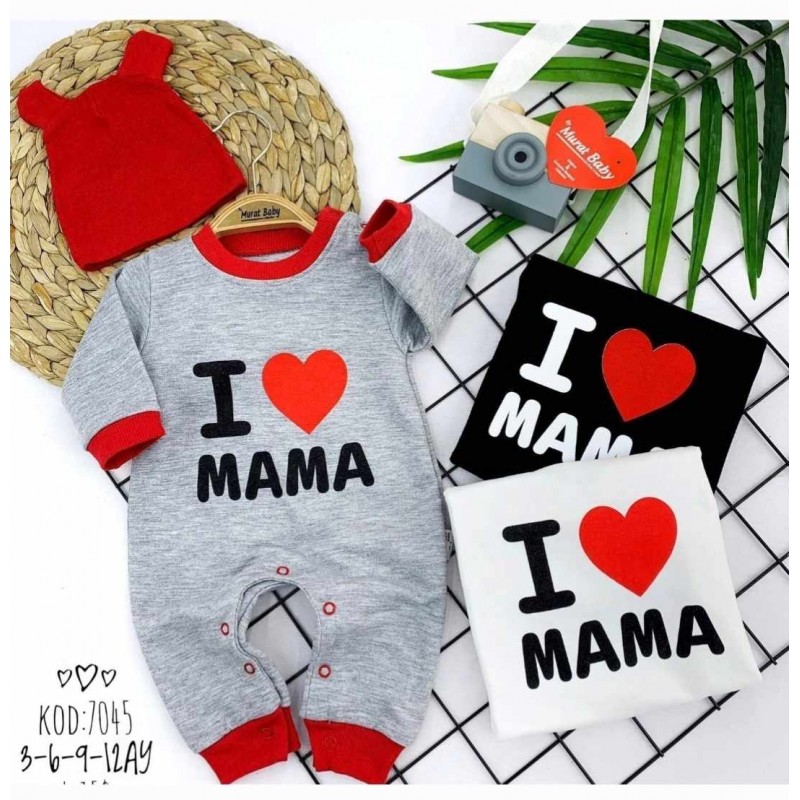 Šliaužtinukas-romperiukas I LOVE MAMA
