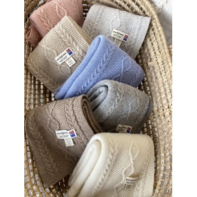 Merino vilnos pledas "Diamond Arian Beige"