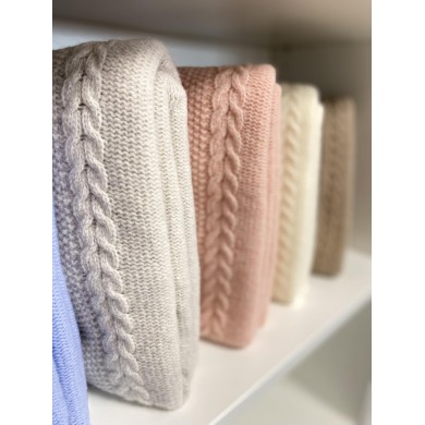Merino vilnos pledas "Diamond Arian Beige"