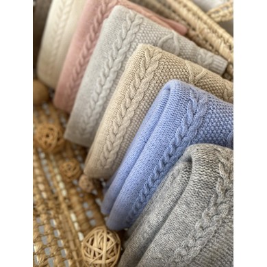 Merino vilnos pledas "Diamond Arian Beige"