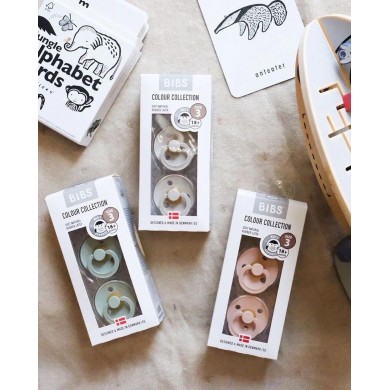 3 vnt. TRY-IT čiulptukų rinkinys BIBS (0-6 mėn) Ivory