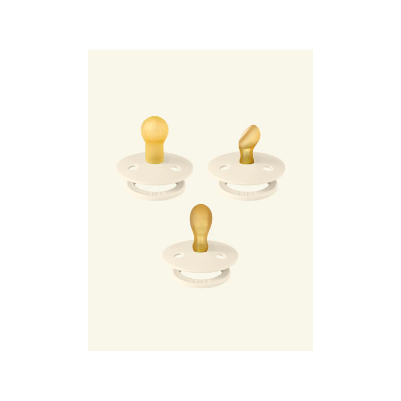 3 vnt. TRY-IT čiulptukų rinkinys BIBS (0-6 mėn) Ivory