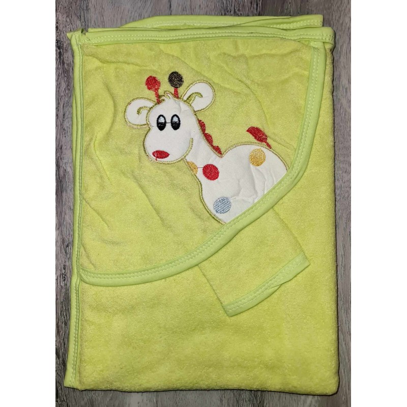 Rankšluostis su gobtuvu GIRAFFE/ green 90x80cm