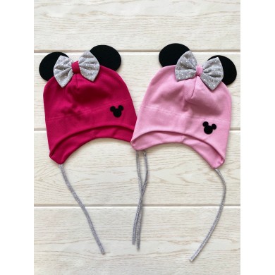 Pavasarinė-rudeninė kepurė Miki Mouse/šviesiai rožinė
