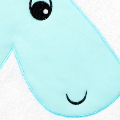 Rankšluostis su gobtuvu GIRAFFE white/mint 80x80cm
