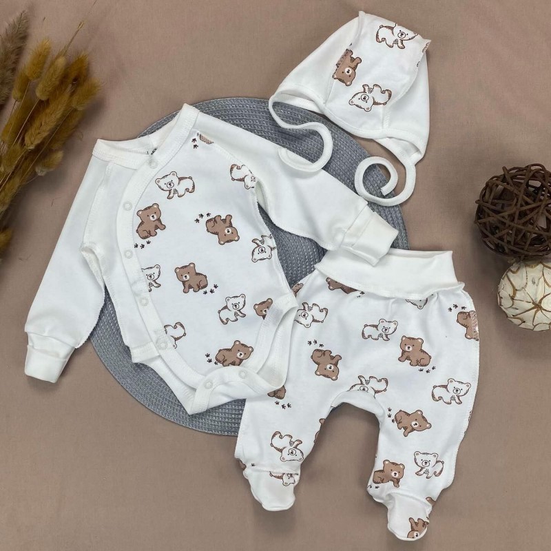 Naujagimio kraitelis išvirkščiomis siūlėmis SMALL BEARS