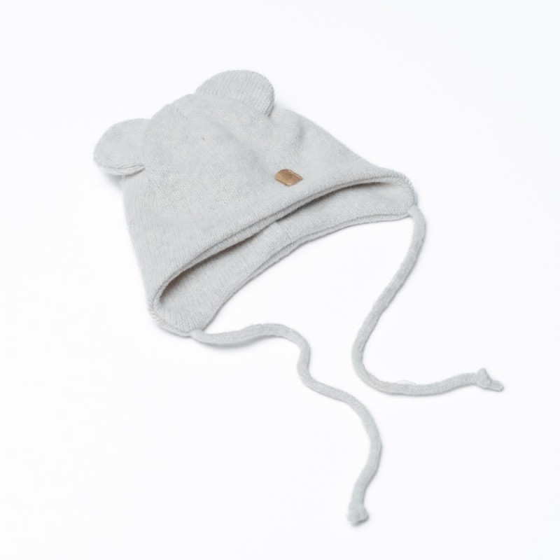 Merino vilnos kepurė žiemai BEAR /grey