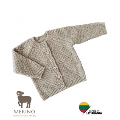 Merino vilnos megztukas / smėlio sp.