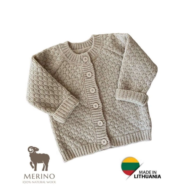 Merino vilnos megztukas / smėlio sp.