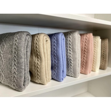 Merino vilnos pledas "Diamond Arian Grey"