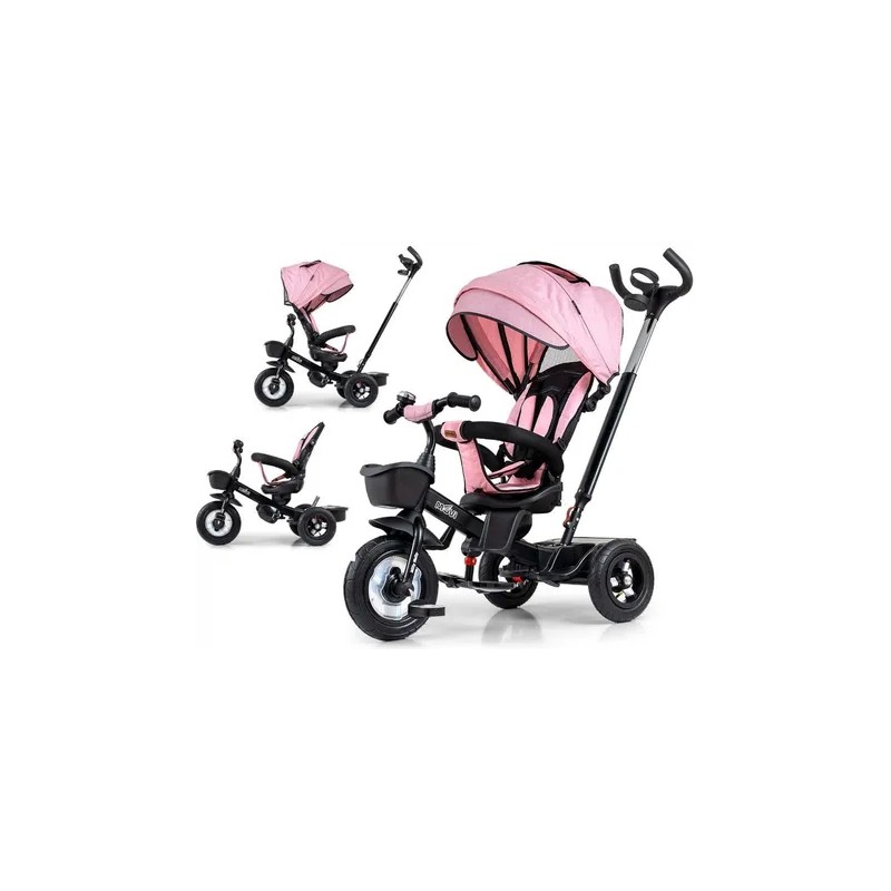 Triratukas MOVI 5 in 1/ light pink su pripučiamais ratais