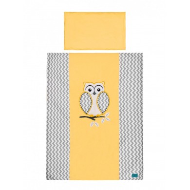 BELISIMA 3-jų dalių patalynė OWLS /yellow