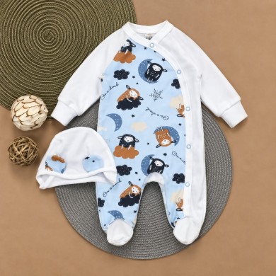 Šliaužtinukai išvirkščiom siūlytėm ON A CLOUD /Baby Blue