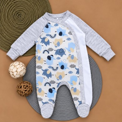 Šliaužtinukai išvirkščiom siūlytėm ELEPHANT /grey