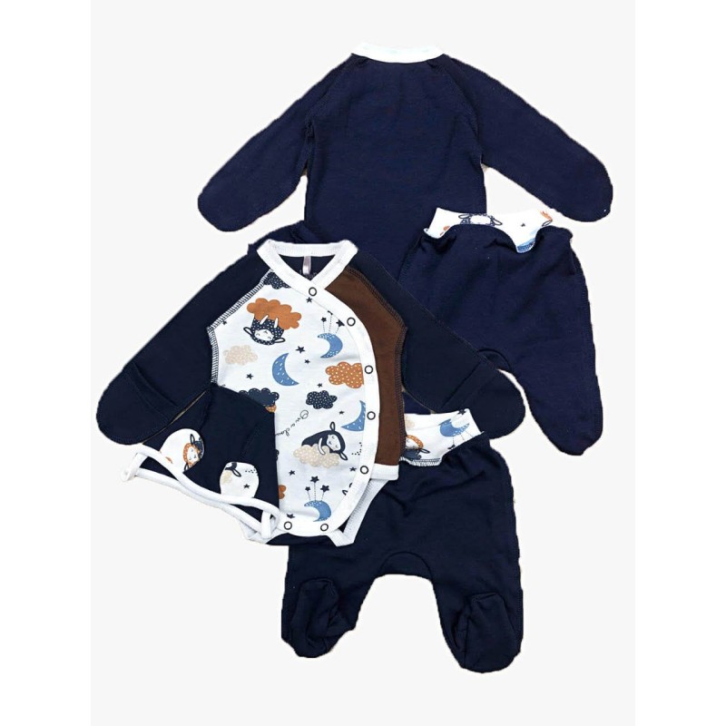 Naujagimio kraitelis išvirkščiomis siūlėmis ON A CLOUD dark blue