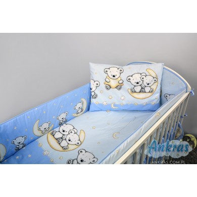 ANKRAS 6 dalių patalynės komplektas  LEON BLUE