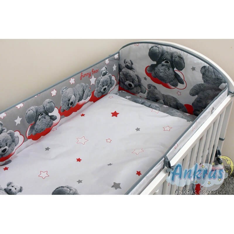Apsauga 360cm  "FUNNY BEAR RED"